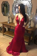 Chic Ruby Spaghetti-Straps Criss-cross Open Back Column Formal Dresses-Dbrbridal