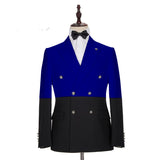Classy Royal Blue Double Breasted New Arrival Men Suits-Dbrbridal