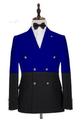 Classy Royal Blue Double Breasted New Arrival Men Suits-Dbrbridal