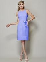Classy Sleeveless Short Chiffon Bridesmaid Dresses-Dbrbridal