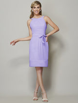 Classy Sleeveless Short Chiffon Bridesmaid Dresses-Dbrbridal