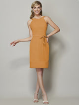 Classy Sleeveless Short Chiffon Bridesmaid Dresses-Dbrbridal