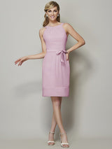 Classy Sleeveless Short Chiffon Bridesmaid Dresses-Dbrbridal