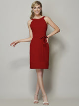 Classy Sleeveless Short Chiffon Bridesmaid Dresses-Dbrbridal