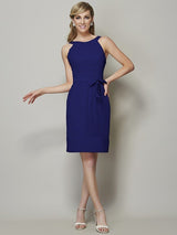 Classy Sleeveless Short Chiffon Bridesmaid Dresses-Dbrbridal