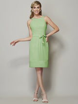 Classy Sleeveless Short Chiffon Bridesmaid Dresses-Dbrbridal