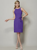 Classy Sleeveless Short Chiffon Bridesmaid Dresses-Dbrbridal