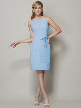 Classy Sleeveless Short Chiffon Bridesmaid Dresses-Dbrbridal