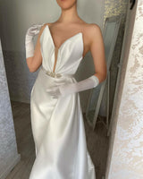 Classy V-neck Sleeveless Evening Party Gowns-Dbrbridal
