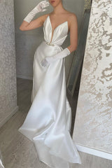Classy V-neck Sleeveless Evening Party Gowns-Dbrbridal