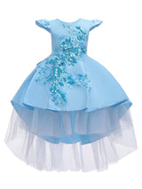 Cute Jewel Neck Sleeveless Bows Kids Party Dresses-Dbrbridal