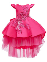 Cute Jewel Neck Sleeveless Bows Kids Party Dresses-Dbrbridal