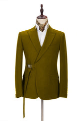 Elegant Gorgeous Slim Fit Peaked Lapel Two Pieces Men Suits-Dbrbridal