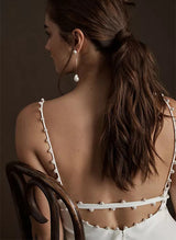 Elegant Satin Wedding Dresses Beaded-Dbrbridal