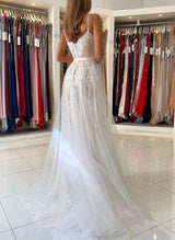 Elegant Sweetheart Sleeveless Lace Wedding Dress-Dbrbridal