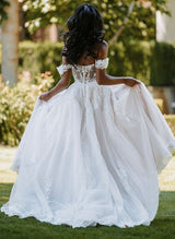 Elegant Sweetheart Sleeveless Sweep Train Wedding Dresses-Dbrbridal