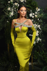 Emerald Mermaid Prom Dresses with Beadings-Dbrbridal