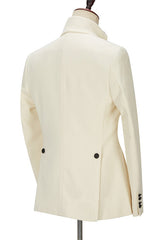 Fabulous Off White Slim Fit One Button Gorgeous Men Suit-Dbrbridal