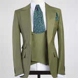 Fabulous Three Pieces Peaked Lapel Bespoke Men Suit for Prom-Dbrbridal