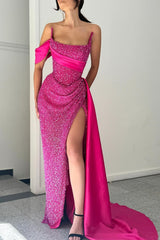 Fashion A-line Satin Sleeveless Halter Pink Evening Gown Long-Dbrbridal