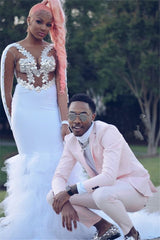 Fashion Pink Slim Fit Prom Men Suit-Dbrbridal