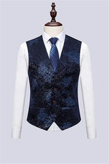 Formal Men Suits for Wedding Prom Navy Blue Business Man Blazer Groom Wedding Tuxedos-Dbrbridal