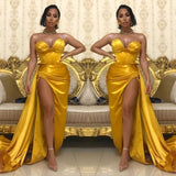 Glamorous Long Prom Dress With Split On Sale Sweetheart-Dbrbridal