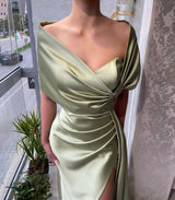 Glamorous Portrait A Line Evening Party Gowns With Ruffles Long-Dbrbridal