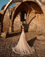 Glamorous Sweetheart Long Glitter Lace Bridal Gown Long Slit Online-Dbrbridal