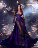 Glamorous Sweetheart Sleeveless Evening Party Gowns With Ruffles Long-Dbrbridal