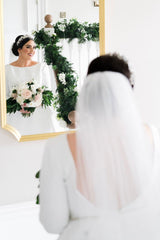 Glorious Amazing Long Sleeves Backless Wedding Gown-Dbrbridal