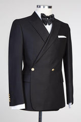 Gorgeous Black Peaked Lapel Amazing Men Suits for Prom-Dbrbridal