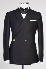 Gorgeous Black Peaked Lapel Amazing Men Suits for Prom-Dbrbridal