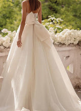 Gorgeous Chic A-line Princess V Neck Tulle Lace Wedding Dress Stunning Appliques Lace-Dbrbridal