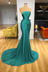 Gorgeous Long Mermaid Evening Prom Dress On Sale Strapless-Dbrbridal