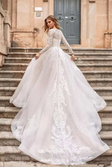 Gorgeous Long Sleeves Ball Gown Wedding Dress Lace Tulle-Dbrbridal