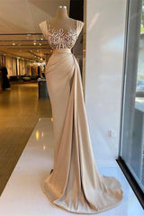 Gorgeous Mermaid Long Prom Dress With Ruffles Lace Party Dress-Dbrbridal