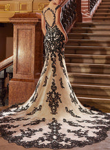 Illusion Neck Sleeveless Tulle Wedding Dress Back Hole-Dbrbridal