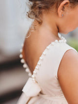 Ivory Jewel Neck Ankle-Length Butterfly Formal Kids Pageant flower girl dresses-Dbrbridal