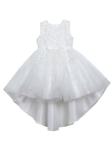 Jewel Neck Lace Sleeveless Short A-Line Bows Red Kids Social Party Dresses-Dbrbridal