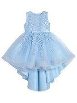 Jewel Neck Lace Sleeveless Short A-Line Bows Red Kids Social Party Dresses-Dbrbridal