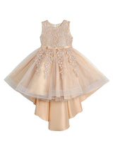 Jewel Neck Lace Sleeveless Short A-Line Bows Red Kids Social Party Dresses-Dbrbridal