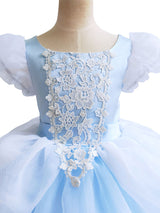 Jewel Neck Short Sleeves Pleated Kids Social Party Dresses-Dbrbridal