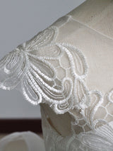 Jewel Neck Short Sleeves Tiered Kids Pageant flower girl dresses-Dbrbridal