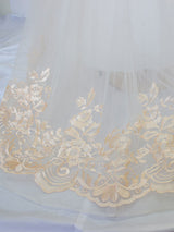 Jewel Neck Sleeveless Bows Kids Social flower girl dress-Dbrbridal