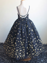 Jewel Neck Sleeveless Formal Kids Pageant flower girl dresses-Dbrbridal