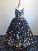 Jewel Neck Sleeveless Formal Kids Pageant flower girl dresses-Dbrbridal