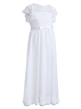 Jewel Neck Sleeveless Pleated Formal Kids Flower Girl Pageant Dress-Dbrbridal