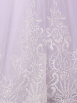 Jewel Neck Sleeveless Studded Formal flower girl dress-Dbrbridal