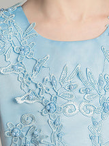 Jewel Neck Tulle Sleeveless Ankle Length Princess Embroidered Kids Party Dresses-Dbrbridal